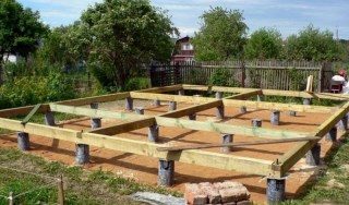 Столбчатый фундамент для дома из бруса