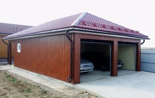 Каркасный гараж на 2 машины