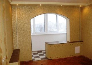 Ремонт зала с балконом в Краснодаре под ключ